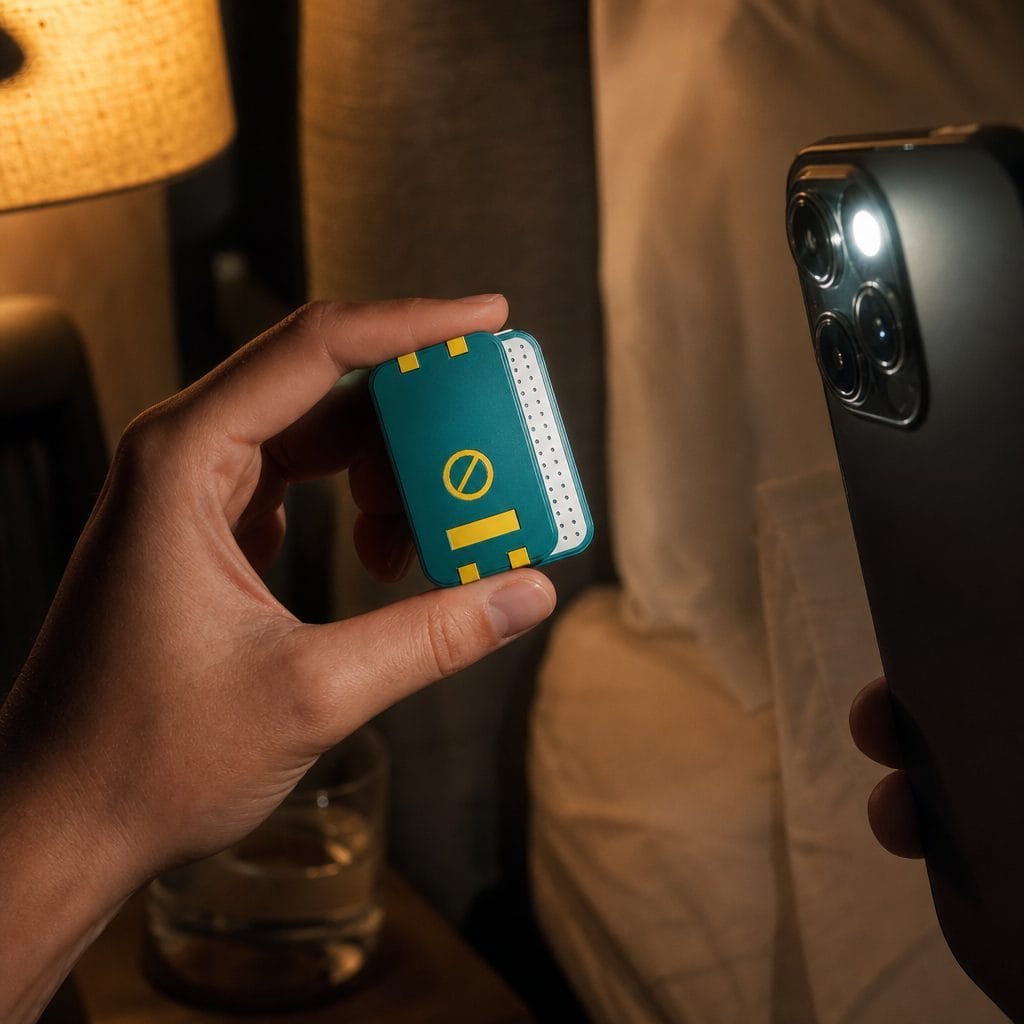Checking a CaptureCard with a phone light